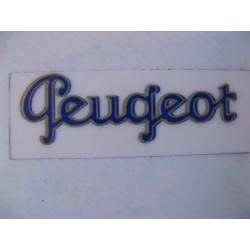 peugeot, palabra azul/oro