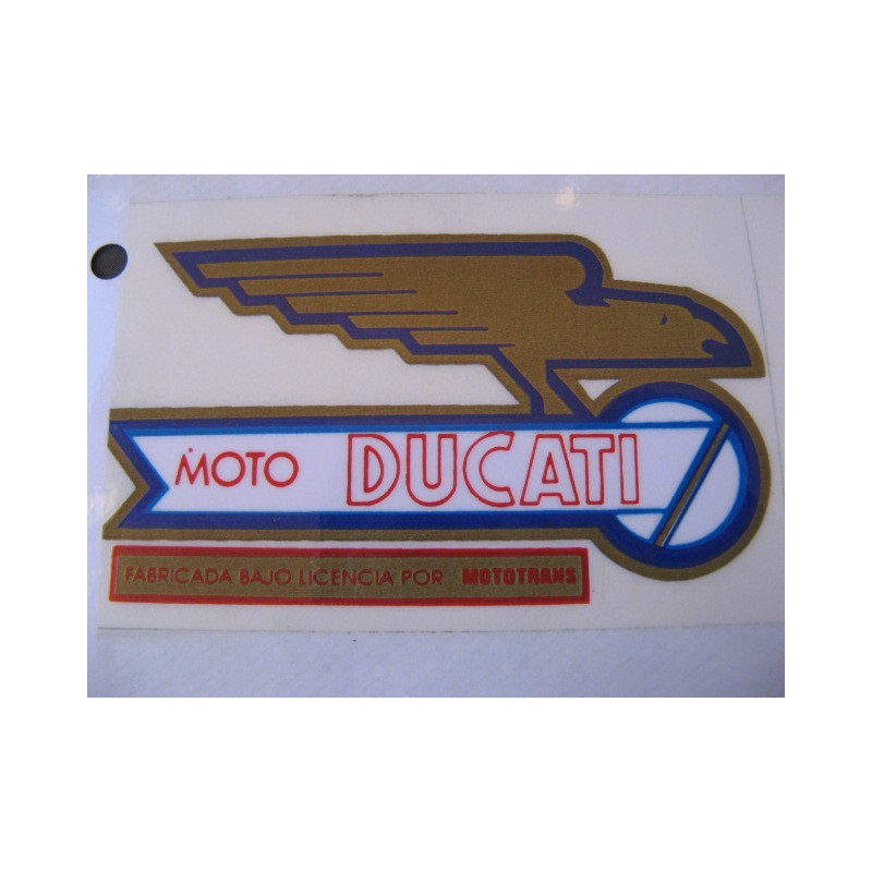 ducati mototrans, emblema depósito lado derecho