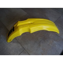 gardabarros delantero universal plastico amarillo con rejilla moto cross o enduro baja