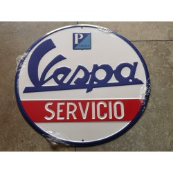 vespa servicio chapa decorativa en relieve de 30 cm de diametro