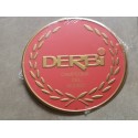 derbi roja chapa decorativa en relieve 30 cm diametro