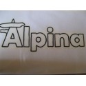 Bultaco alpina adhesivo "alpina",transparente-negro