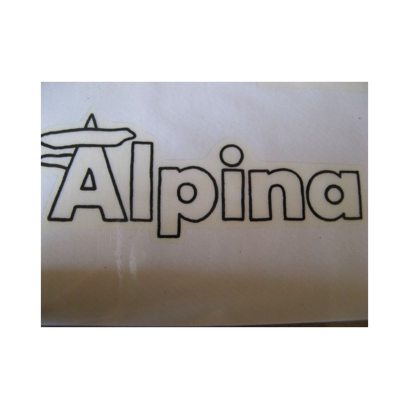 Bultaco alpina adhesivo "alpina",transparente-negro