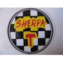 Bultaco sherpa T, emblema "sherpa T " dela tapa lateral