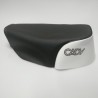 mobylette cady funda de asiento negra y blanca