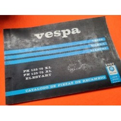 vespa PK 75 y 125 XL y elestart libro de despiece original