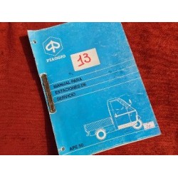 piaggio ape 50 motocarro libro de reparaciones original