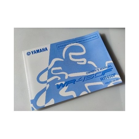 yamaha wr450 f manual del usuario en ingles