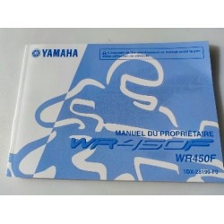 yamaha WR450 f de 2012 manual del usuario original en frances